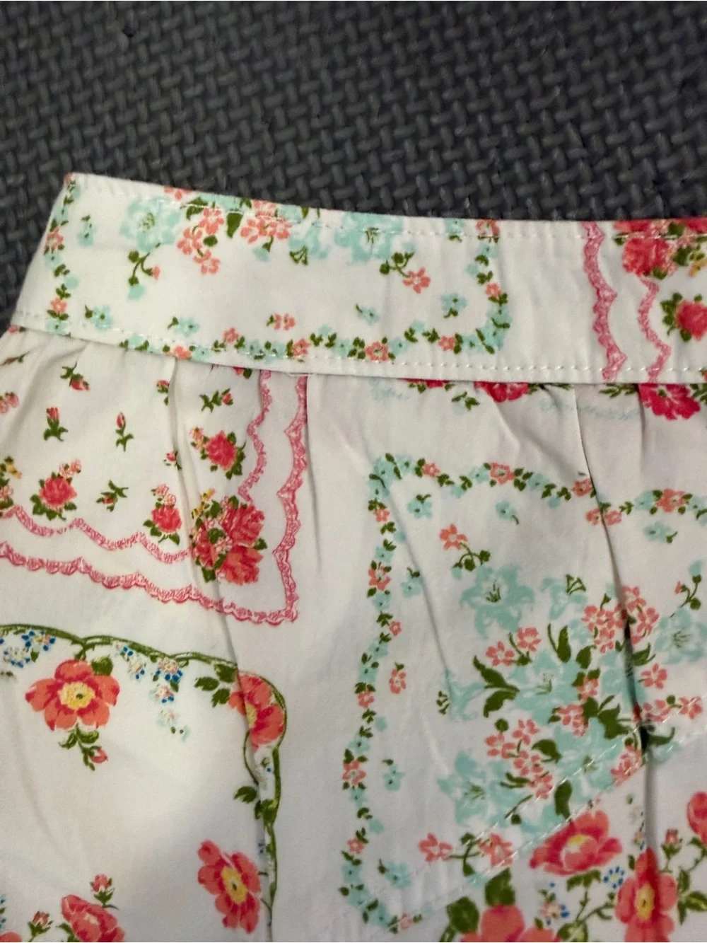 NWT Free People Blooming Lace Shorts- 2 (oversized) - White/Pink/Boho- MSRP $148